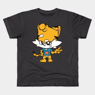 Little Tiger Dude - Peace Kids T-Shirt